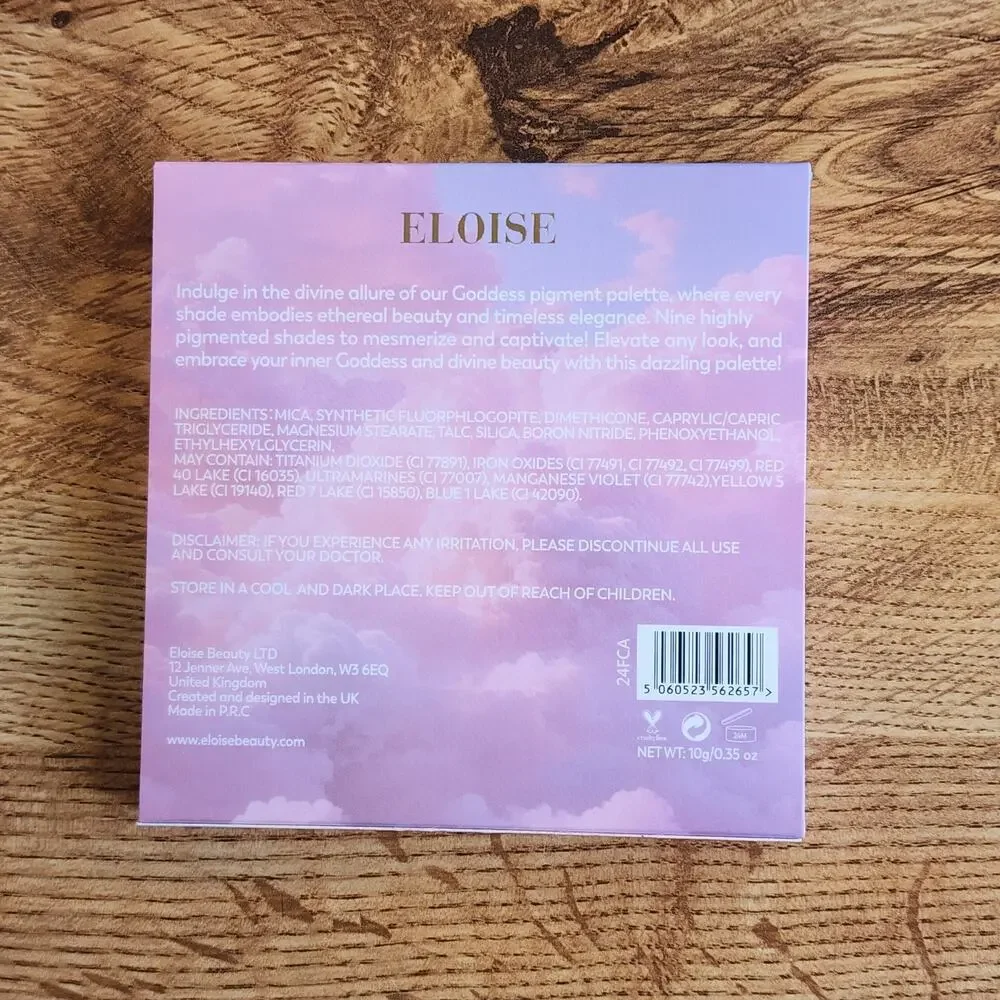 Eloise Beauty Goddess Pigment‎ Eyeshadow Palette 10g NIB